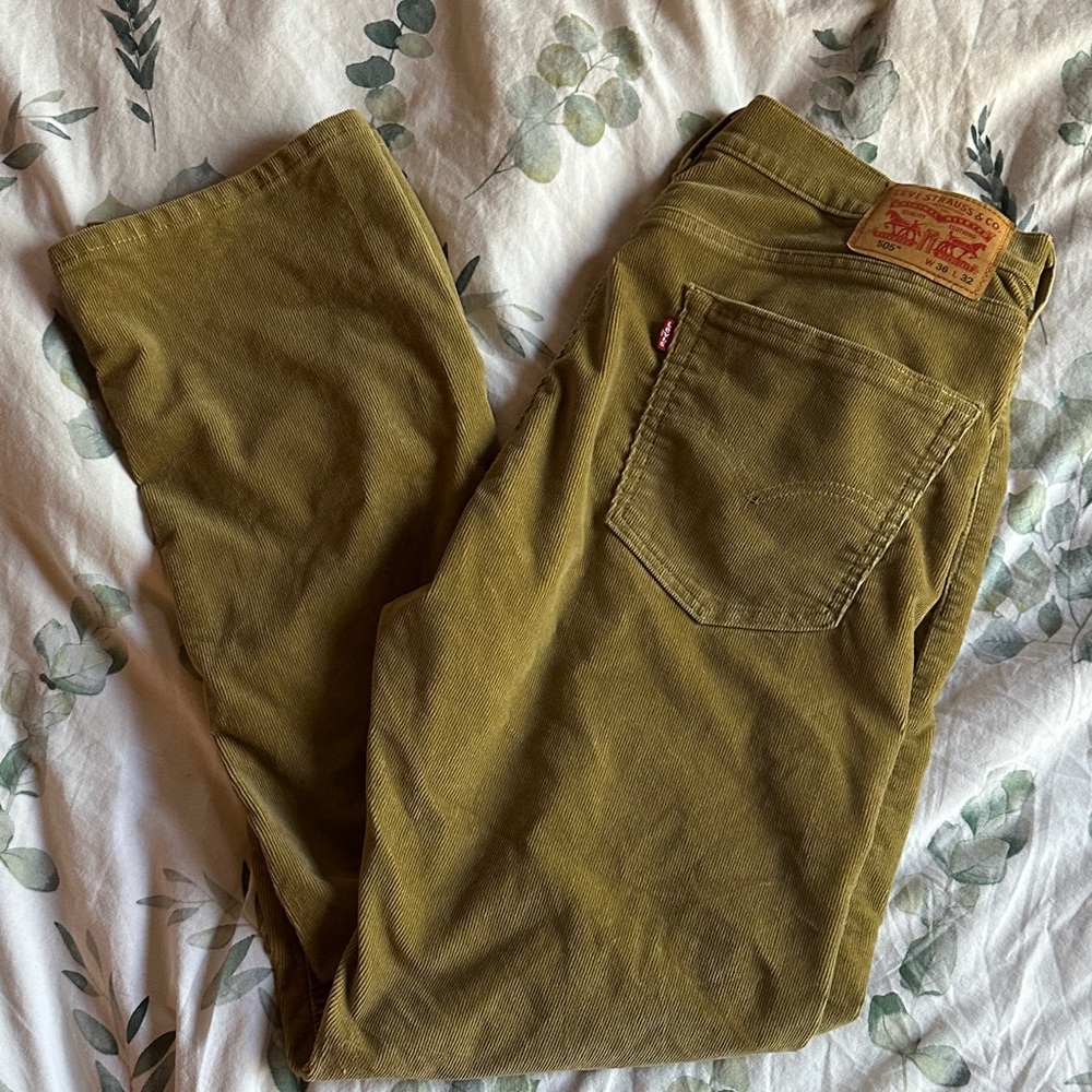 Levi's Tan 505 Corduroy Pants 36x32